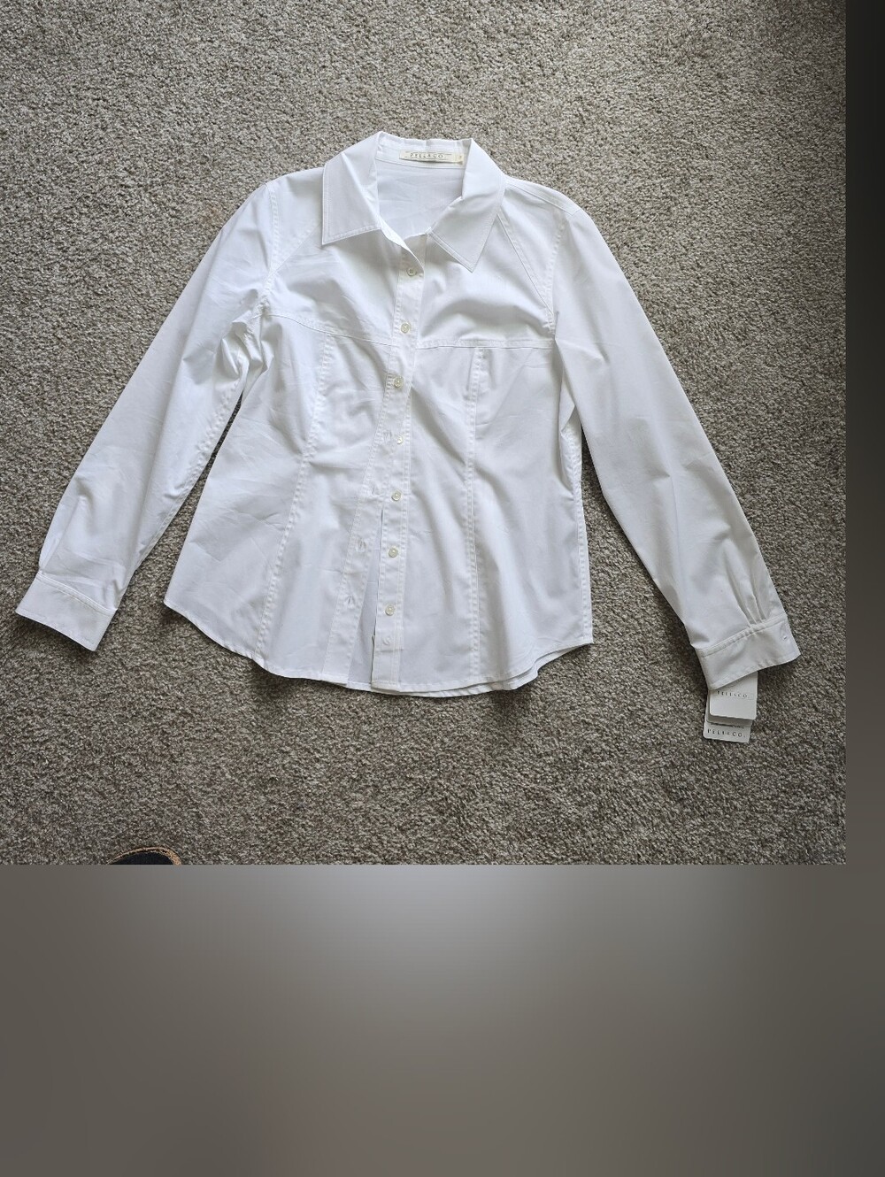 Pell & Co White Button-Down Collared Shirt